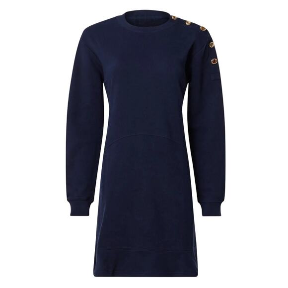 Derek Lam 10 Crosby Camden Sweater Dress in Navy, Size L - Picture 1 of 7